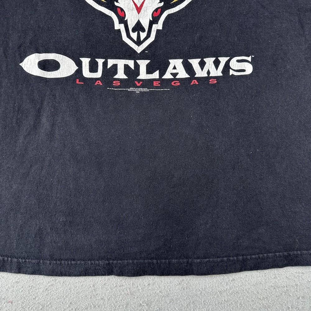 Vtg 2000 Las Vegas Outlaws‎ T Shirt Men's 2XL Black Short Sleeve XFL Football - Picture 11 of 16